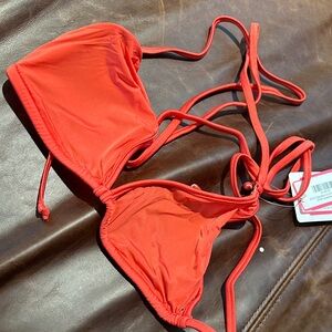 Chic Red Bikini Top